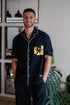 Men summer pajama set Black T-shirt + Pants